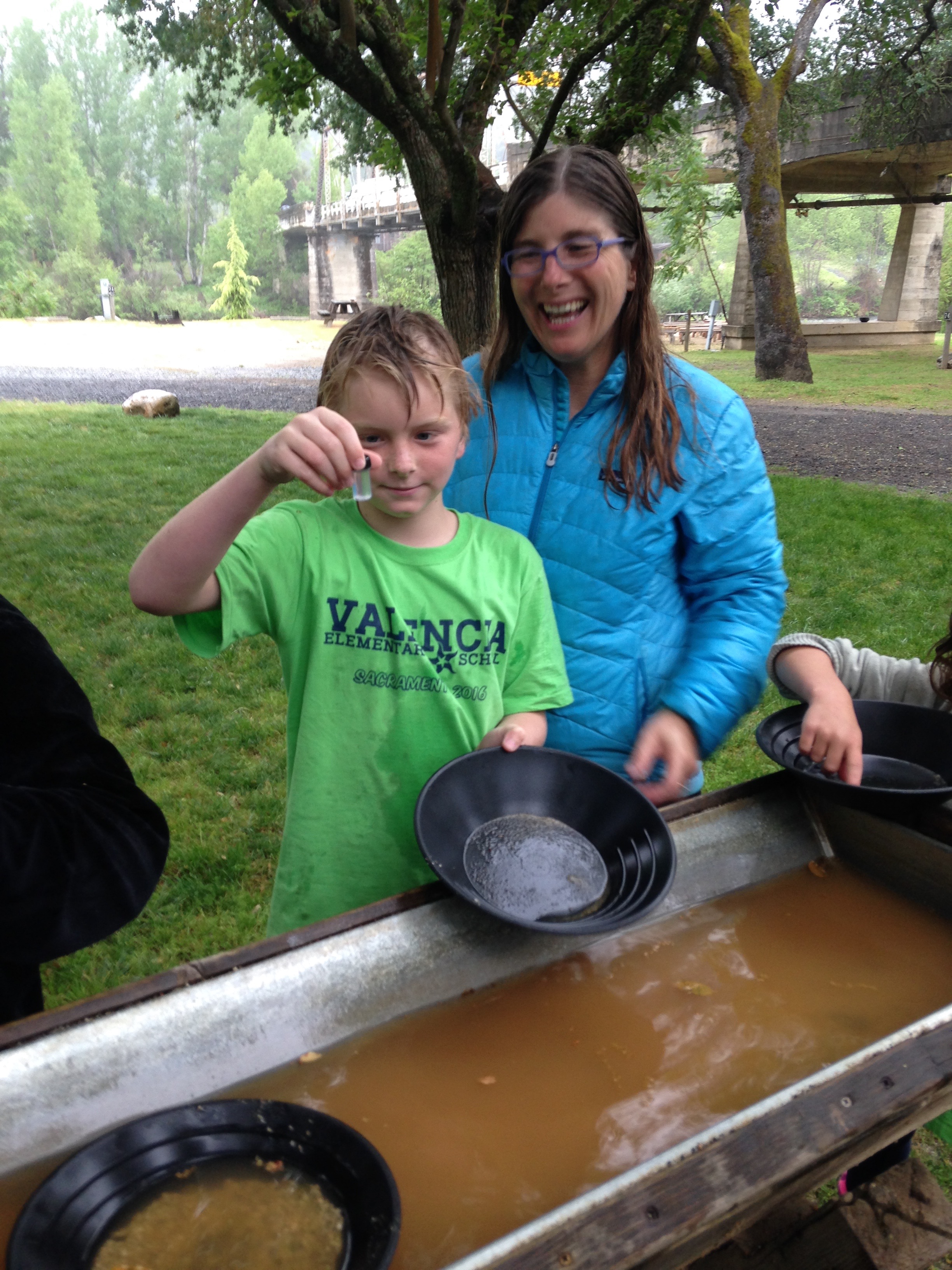 Gold Panning at Coloma Resort with my son on Sacramento Overnight