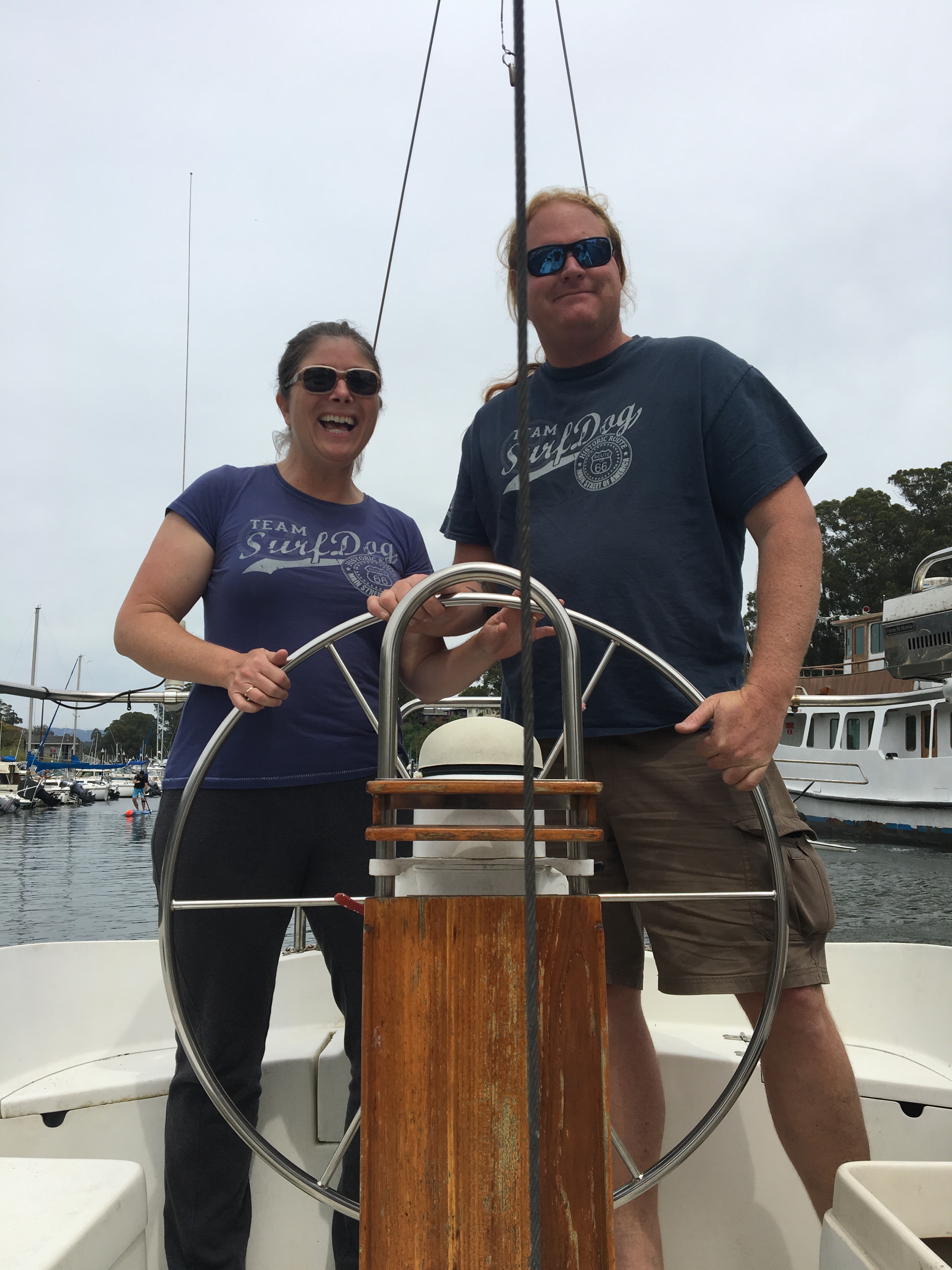 My husband and I sailing