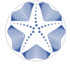 Picture of the Valencia Seastar Logo - white starfish with blue wavy lines around it